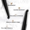 Browluxe Eye Brow Pencil, Ultra Thin Precision Eyebrow Pencil, Long Lasting, Waterproof Eyebrow Makeup, Nourishing Brow Definer Pencil in Shade Coal