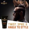 Woody's Wood Glue Extreme Styling Gel for Men, Intense Long-lasting Hold with No Flaking, Quick-drying, Retains Moisture, Suitable for All Hair Types and Hair Styles, 4 oz - 1 pack