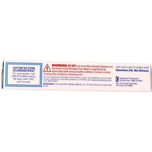 Fixodent Free Denture Adhesive Cream 2.40 oz (Pack of 12)