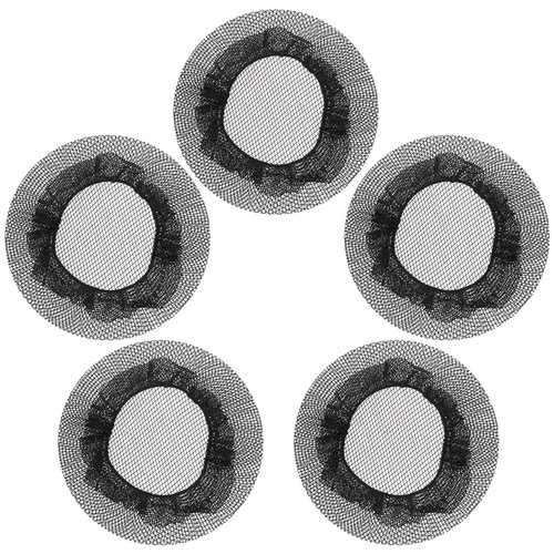 salbsever 5 Pieces Ballet Hair Bun Cover for Girls Bun Hair Nets Reusable Invisible Elastic Black Bun Cover For Ballerina Dancer Bank Clerk Nurse Skating Hair Bun Holder