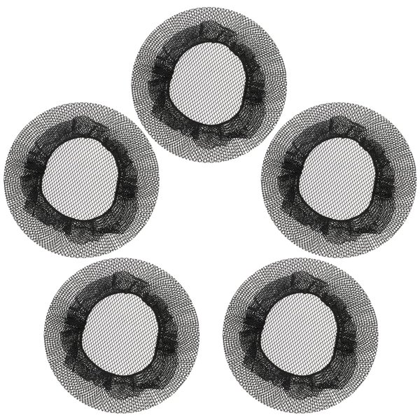 salbsever 5 Pieces Ballet Hair Bun Cover for Girls Bun Hair Nets Reusable Invisible Elastic Black Bun Cover For Ballerina Dancer Bank Clerk Nurse Skating Hair Bun Holder