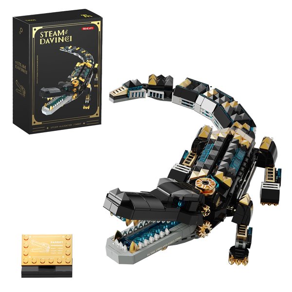 WINGIFT 541 Piece Crocodile Building Sets, Sea Creatures Idea Model Building Kit, STEM Dinosaur World Park Building Toy, Mechanical Animal Building Set,Christmas Birthday Gifts for Boys,Teens, Adults