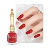 Fast Drying Nail Gel Glue Polish, Cherry Red Gel Polish Long-Lasting Air Dry Fast, 15ml Nude Regular Water-based Nail Lacquer Full Coverage High Glossy Shine Nail Art Home Manicure Gift for Ladies-07