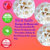 Bonka Bird Toys 1215 Pk3 Natural Sola Crepe Ball Chew Shred Foraging Parrot Cockatiel Conure Quaker Caique Rabbits Guinea Chinchilla Bunny