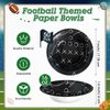 Ziliny 50 Pcs 16 oz Football Paper Bowls Disposable Football Bowls Football Party Snack Bowls Supplies Football Dessert Bowls for Game Day Hot Cold Soup Salad Home Cereal Holiday Decor