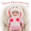 Full Silicone Doll Clothes Outfits for 14", Reborn Baby Doll Suit Accesories Set - Newborn Girl Boy Baby Clothing Gifts Set - PinkBunny Set (Clothes Only)