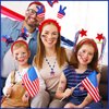 Garma 92Pcs Patriotic Party Favors Set, 4th of July Accesories Headbands Bulk with Bead Necklaces Tattoo Stickers for Independence Day, Memorial Day Celebrations, Parades, Classroom Rewards for Kids
