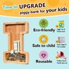 SummiDate Wooden Letter Piggy Bank| Piggy Bank for Boys Girls Toddler| Alphabet I Money Bank| Coin Bank Birthday Gift for Kids|Birthday Gift for Kids (I)