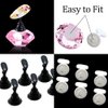Kalolary 1 Set Nail Art Holder Practice Display Stand with 48Pcs White Reusable Adhesive Putty Clay, Magnetic Nail Art Tips Holders Crystal Nail Holder Chessboard Display Training Practice Stand