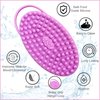 Avilana Silicone Body Scrubber, Gentle exfoliating Body Scrubber That's Easy to Clean, Lathers Well, Long Lasting, and More Hygienic Than Traditional Shower Loofah  (Style 1, Lavender)