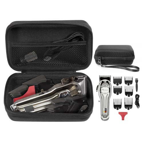 GETGEAR Case for Surker Mens Hair Clippers Cordless Hair Trimmer Haircut, Also fit for Kemei Professional Hair Clippers, Organizer for Clippers/Trimmers, Combs, Charger