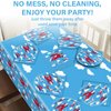 Airplane Birthday Party Supplies Serves 24 Plane Party Paper Plates Napkins Set Airplane Tablecloth Tableware Kit for Baby Shower Decorations Kids Boys Girls