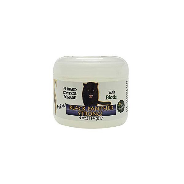 [100% VEGAN] Black Panther Strong Diamond Edge Control 24HR HOLD Braid Edges Locs & Twist Controller with Biotin 4 oz.