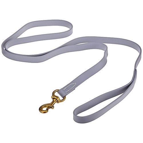 J&J Dog Supplies Biothane Dog Leash, 3/4" Wide by 6' Long, Gray