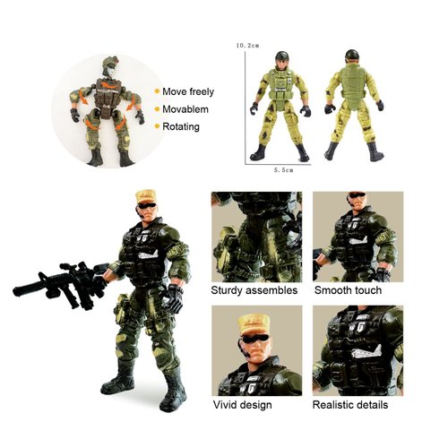 MQSTARSRISE Army Men Soldiers Toy for Boys Age 4-7,Military Soldier Playset Military Figures for Boys,Army Men Action Figure with Weapon,Army Toy Set for Toddler Boy Age 6-8
