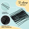 FANDAMEI 20PCS Hair Nets Invisible and 40PCS U Shaped Hair Pins Set, 20PCS 50cm Hair Nets for Bun Black Elastic Edge Mesh and 40pcs Hair Bun Pins for Women, girls, Ballet Bun Maker Dance (Black)