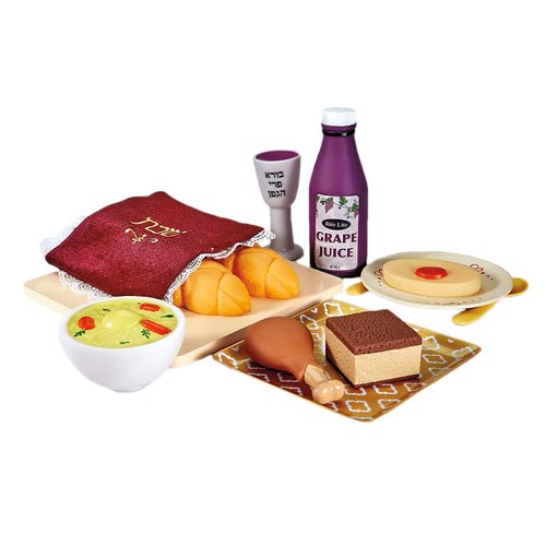 Rite Lite My First Shabbat Play Food Set - Jewish Kids Gift, Pretend Play Judaica Toy - Includes Challah, Grape Juice, Kiddush Cup, and More - Great Jewish Educational Toy for Shabbat Learning & Fun