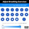 Bas Rutten O2 Inspiratory Muscle Training Device for Improving Diaphragmatic Breathing | Portable Lung Muscle and Respiratory Power Training Device | High Altitude Breathing Trainer | Blue