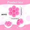 JJUNW 100 Pieces Lash Glue Holder, Lash Glue Flower Cups, Eyelash Extension Glue Holder, Lash Glue Tray Glue Holder Glue Rings Lash Extension for Women Girls Eyelash Extension Supplies (100)