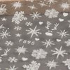 8Pcs Christmas Nail Art Stickers White Snowflake 3D Self-Adhesive Nail Decals Winter Xmas Nail Supplies with Glitter Design for Women Girls DIY Nail Decorations