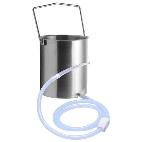Cleanstream Premium Stainless Steel Enema Bucket Kit with Silicone Hose, 1 Count