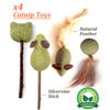 12 Pack Catnip Toys for Cats, Silvervine Sticks, Catnip Balls, Cat Nip Mice, Kicker Toys, Silver Vine Organic Chew Toys, Kitten Teething Toy,Interactive Enrichment Plush Mouse Feather for Indoor Cats