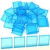 Clear Tranparent Flat Plates Bricks, 24 Pieces and Parts 1x6x5 Classic, Window Bulk Building Blocks Accessories (Transparent) (Transparent Mixed)