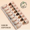 BEFIVECOK Liquid Contour Stick Makeup - Liquid Cream Bronzer Stick for Face, Natural Blendable Matte Cream Contour Makeup, Silky Long Lasting Waterproof Creme Blush Contour Wand (#07 DEEP RED BROWN)