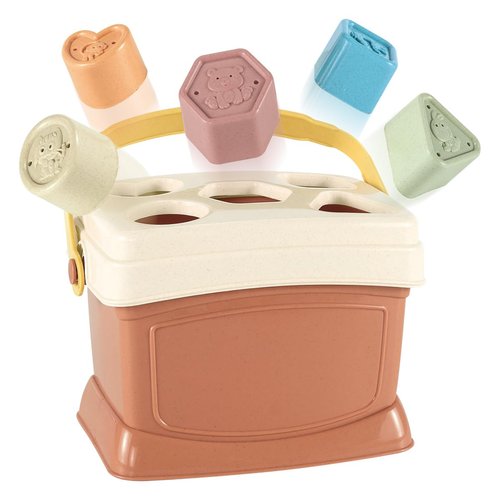 Cosaway 32Packs Baby Toys Set Montessori Toys for Babies 6-12 Months Food-Grade Sensory Toys Infant Stacking Circles Teether Blocks Stacking Cups Learning Toys for Baby Gifts 1 2 3 Years Old (618-122)