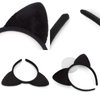 COCIDE Cat Ears Headbands Plastic Taylor Party Decorations Kitty Headbands for Girls Gabby Party Favors Birthday Supplies for Women Halloween Hair Accessories Hair Hoops Costume Black