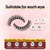 Lashes Natural Look False Eyelashes Anime Lashes Fluffy 3D Volume Eyelashes Cosplay Fake Eyelashes Sweat-proof Eye Lashes 7 Pairs Natural Foxy 15mm (5D04)