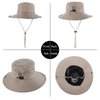Sun Hats for Men Women Fishing Hat UPF 50 Wide Brim Boonie Hats for Safari Beach Summer UV Protection Bucket Hat Beige