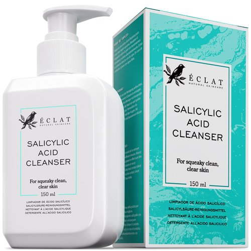 BLEMISH-FIGHTING Acne Face Wash - Salicylic Acid Cleanser with Niacinamide, Vitamin E & Green Tea, Salicylic Acid Face Wash, Facewash Pore Cleanser for Women & Men, Foaming Cleanser For Regular & Oily