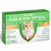 TriOak Flea and Tick Prevention for Cats: Flea & Tick Topical for Cats Over 1.5lbs, 6 Dose Flea and Tick Control/Prevention for 6 Months (6 Pack)