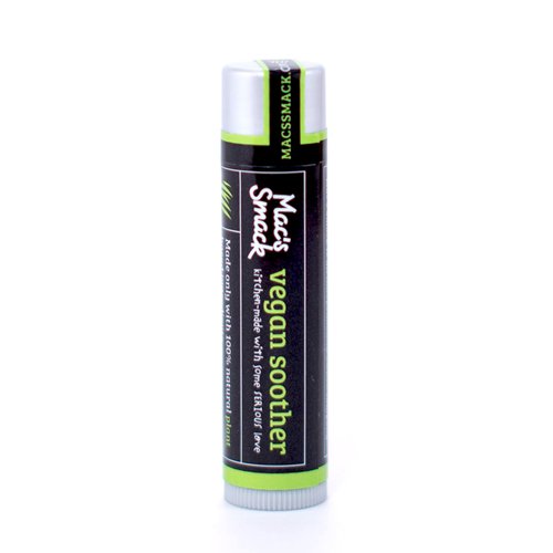 Certified Vegan Soother Lip Balm By Mac's Smack w/ 100% Pure Plant Based Ingredients (3pack)