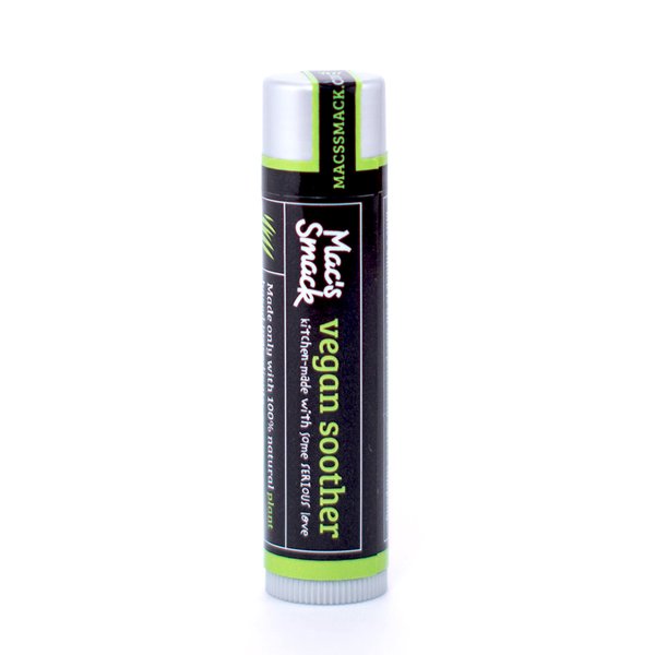 Certified Vegan Soother Lip Balm By Mac's Smack w/ 100% Pure Plant Based Ingredients (3pack)