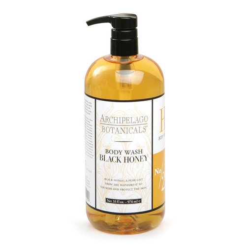 Archipelago Botanicals Black Honey Body Wash, Moisturizing and Hydrating Daily Wash for Nourished Skin, Free from Parabens, Phthalates and GMOs (33 oz)