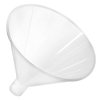 Powder Funnel, 6" (150mm) Diameter - Polypropylene Plastic - Parallel Stem - Resistant to Acids & Alkalis - Great for Laboratory, Classroom or Home Use - Eisco Labs