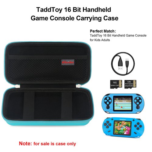 Elonbo Carrying Case Compatible with TaddToy 16 Bit Handheld Game Console for Kids Adults, Classic Retro Video Games Travel Storage Cover Bag, Portable Electronic Game Player Organizer Holder, Green
