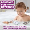 Tub Works® Wind Up Swimming Baby & Toddler Bath Toys, Arctic 3 Pack | Wind Arms & Watch Them Swim! | Interactive Baby Bath Toys | Ideal Bathtub Toys, Baby & Toddler Pool Toys or Water Table Toys