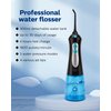 Cordless Water Flosser for Teeth Professional Water Teeth Cleaner Picks Dental Oral Irrigator with 3 Modes & 4 Jet Tips for Braces Gums, IPX7 Waterproof, 300ml Detachable Tank for Home Travel (Black)