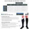 Truform Compression Socks, 15-20 mmHg, Men's Dress Socks, Knee High Over Calf Length, Black, Medium