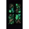Premium Glow in the Dark Tattoos Glowing Temporary Tattoo Shimmer Gold Temporary Fake Jewelry Fluorescent Tattoos 4 Sheets