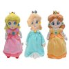 HANBO Super Star Collection Princess Peach Plush Toy Princess Rosalina & Daisy Stuffed Plush 10.2"/26cm (Pink Yellow and Blue)