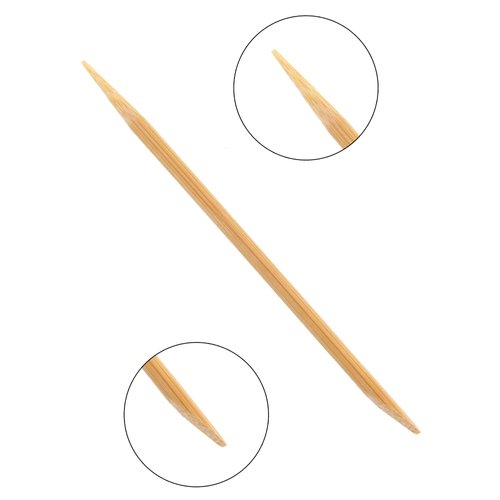 BambooMN 15cm 5mm Nail Cuticle Pushers/Cuticle Remover, Bamboo Wooden Stick, 20 Pieces
