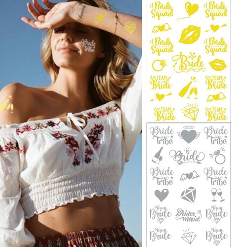Bachelorette Temporary Tattoos Fake Tattoos Bachelorette Party Stickers Bachelorette Party Decoration for Women and Bride