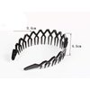 Women Men Plastic Sharks Tooth Headband Toothed Hairband Hair Comb Zigzag Hair Band Hair Hoop Hair Accessory (Black)