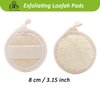 Face Loofah Pads Exfoliating Scrubber, Natural Luffa Facial Cleanser Pad Sponges Exfoliator Scrub Brush 6 Pack for Body Back Dead Skin Cleansing Washing Suitable for Men Women Bath Shower Spa Massage