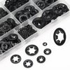 HELIFOUNER 360 Pieces 9 Sizes Internal Tooth Star Lock Washers, Quick Speed Locking Washers, Push Nuts, Speed Clips Retaining Clips Fasteners Assortment Kit