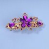 Yheakne Rhinestone Bridal Hair Clip Purple Crystal Wedding Headpieces Shining Headwear Crystal Hair Clips Comb Bridal Hair Accessories for Women and Girls (Purple)